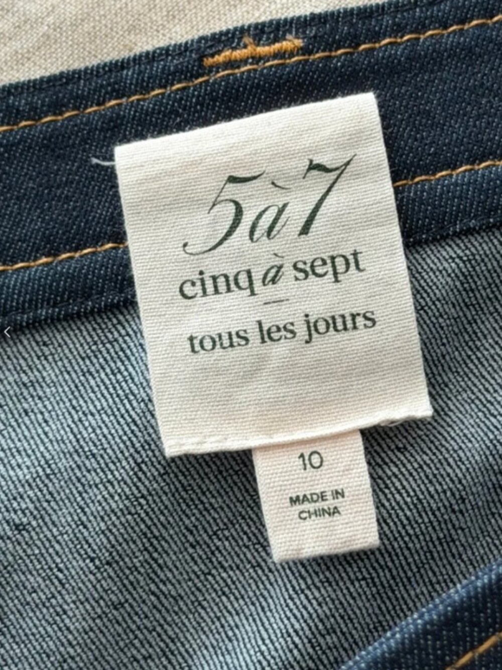 Cinq à Sept's Veena Denim Midi-Skirt - Size 10 - Picture 3 of 5